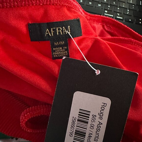NWT AFRM Rouge Assunta Bodysuit Red size Medium - Picture 5 of 6